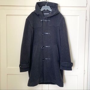 VINCE Wool Alpaca Long Winter Duffle Coat Medium
